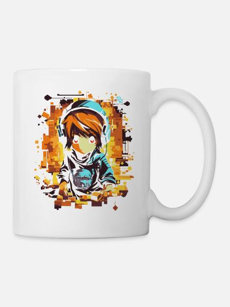 Anime Manga Gaming Kopfhörer Junge - Tasse - Weiß