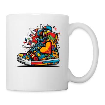 Liebe Sneaker Graffiti - Tasse - Weiß - Rechts
