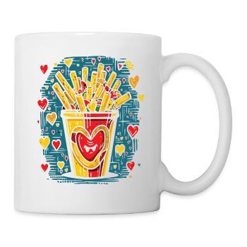 Freedom and Love: French Fries - Mug - white - Right