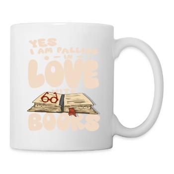 Ich liebe Bücher - Buch - Tasse - Weiß - Rechts