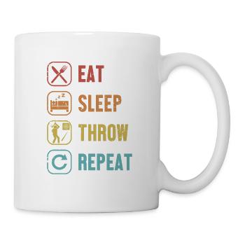Manger Dormir Jeter Répéter Hache Jeu de Lancer Hache - Mug blanc - blanc - Droite