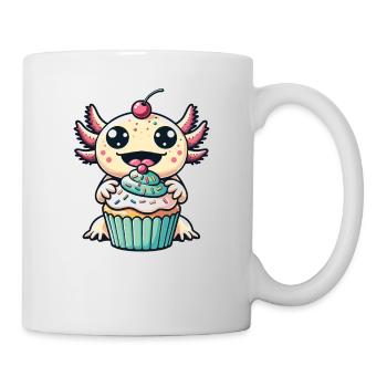 Muffin Anniversaire Cupcake Axolotl - Mug blanc - blanc - Droite