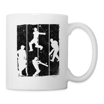 Cricket Retro Cricket Silhouette - Tasse - Weiß - Rechts