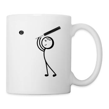 Cricket Stick Figure Funny Cricket Player - Tasse - Weiß - Rechts