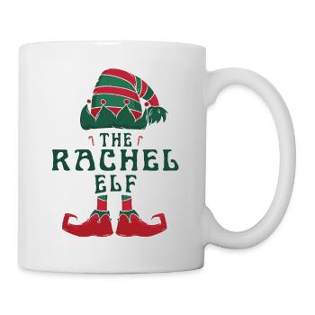 Rachel Elf Personalized Name Christmas Family - Mug - white - Right