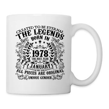 Birthday 1978 January 1978 born in January 1978 - Mug - white - Right