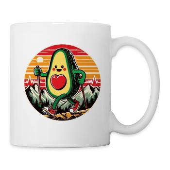 Walking avocado prevent heart disease - Mug - white - Right