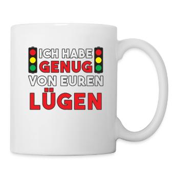 Arrêtez le feu tricolore - j’en ai assez de vos mensonges - Mug blanc - blanc - Droite
