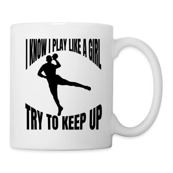 Handballspieler Handballfan Handballteam Handball - Tasse - Weiß - Rechts