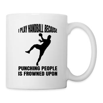 Handballspieler Handballfan Handballteam Handball - Tasse - Weiß - Rechts