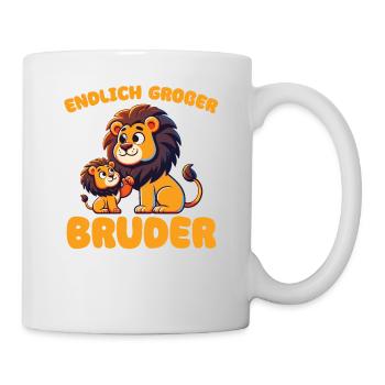Großer Bruder 2024 Löwe Geschwister - Tasse - Weiß - Rechts