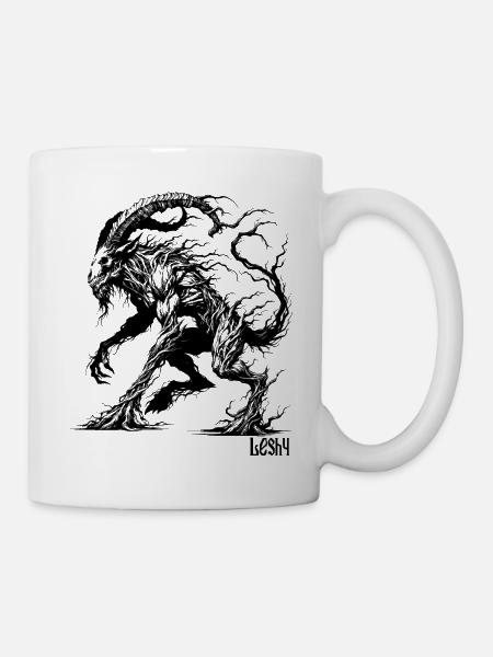 Slawisches Leshy-Fabelwesen Heidnische Waldnatur - Tasse - Weiß