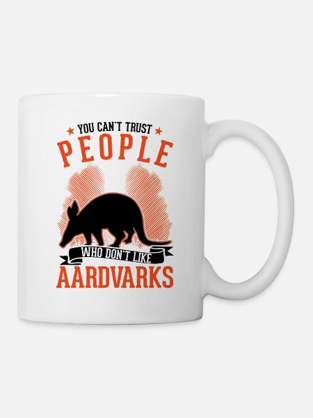 Erdferkel Geschenk Aardvark - Tasse - Weiß