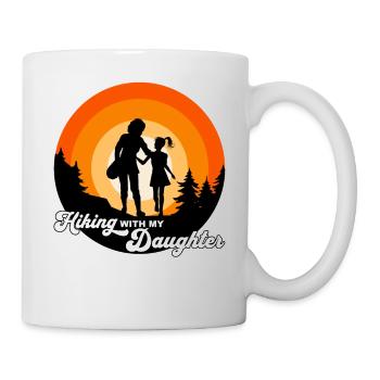 Randonner avec ma fille - wandern mit Tochter - Mug blanc - blanc - Droite