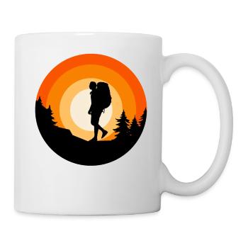 Wanderbekleidung Outdoor Backpacking Camping - Tasse - Weiß - Rechts