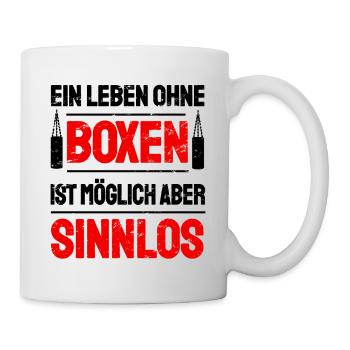 Boxen Boxsport Kampfsport Motto - Tasse - Weiß - Rechts