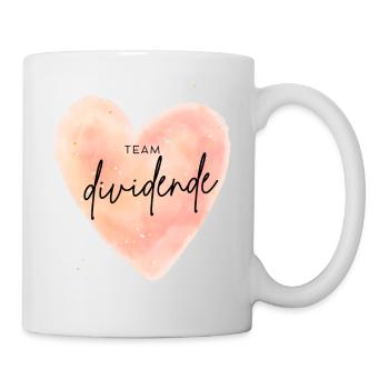 Team Dividende Aktien Geld stock Herz - Tasse - Weiß - Rechts