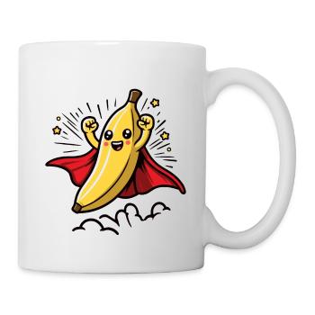 Super-héros banane - Mug blanc - blanc - Droite