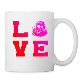 Damen Scuba Taucher Taucher Scuba Tauchen - Tasse - Weiß - Rechts