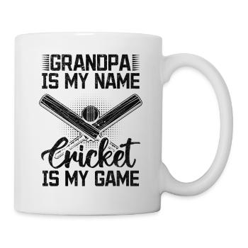 Grandpa Is My Name Cricket Is My Game - Cricketing - Tasse - Weiß - Rechts