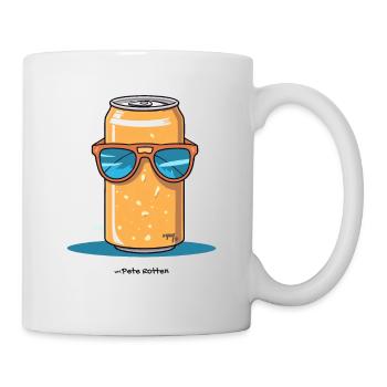 A cool can of soda with sunglasses - Mug - white - Right