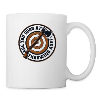 Bist du gut darin, Axt zu werfen Axt Wurf Spiel - Tasse - Weiß - Rechts