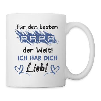 Bester Papa der Welt - Tasse - Weiß - Rechts