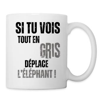 cadeau homme, femme, humour, t-shirt humoristique - Mug blanc - blanc - Droite