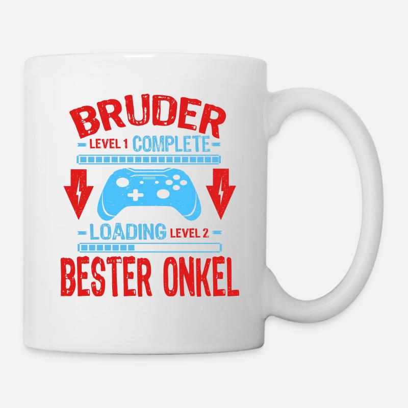 Bruder Level Complete Werdender Onkel Loading - Tasse - Weiß