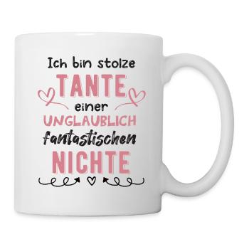 Stolze Tante von Nichte - Tasse - Weiß - Rechts