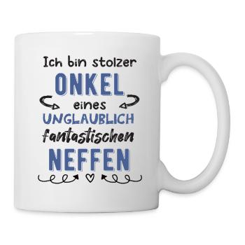 Stolzer Onkel Neffe - Tasse - Weiß - Rechts