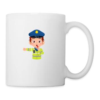 Bureau de Police des Policiers - Mug blanc - blanc - Droite