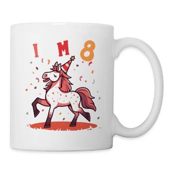 I'm 8 years old Horses Horse 8th birthday - Mug - white - Right
