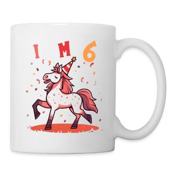 J'ai 6 ans Chevaux Cheval 6ème anniversaire - Mug blanc - blanc - Droite