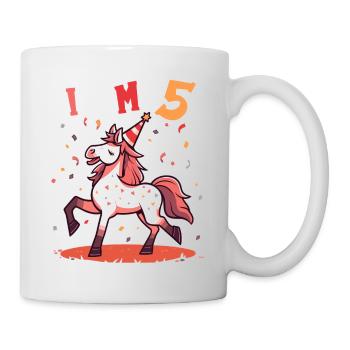 I'm 5 years old Horses Horse 5th birthday - Mug - white - Right