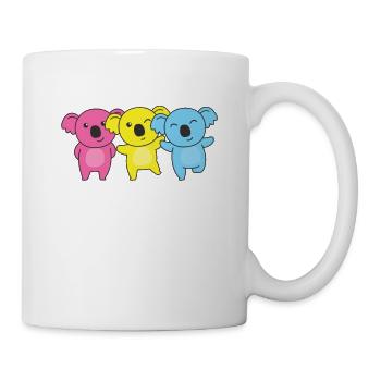 Pansexuell Flag Pride LGBTQ süßer Koala - Tasse - Weiß - Rechts