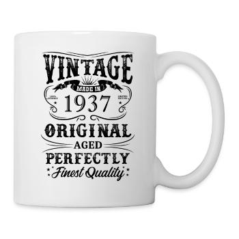 Vintage Made In 1937 87 Years Of Being Awesome - Tasse - Weiß - Rechts