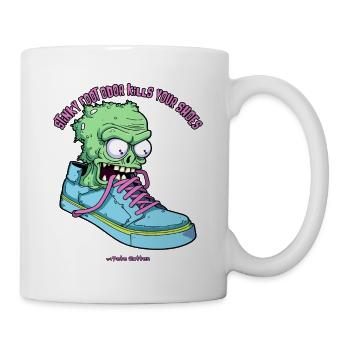 Smelly Foot Sneakers and Deadly Zombie Sock - Mug - white - Right