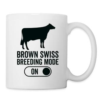 Kuhzuchtmodus Auf - Brown Swiss - Tasse - Weiß - Rechts