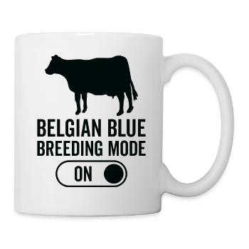 Cow breeding mode on - Belgian blue - Mug - white - Right