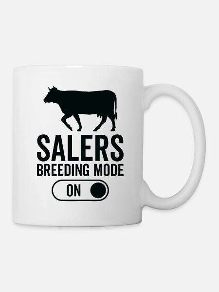 Mode d’élevage de vaches activé - Saler - Mug blanc - blanc