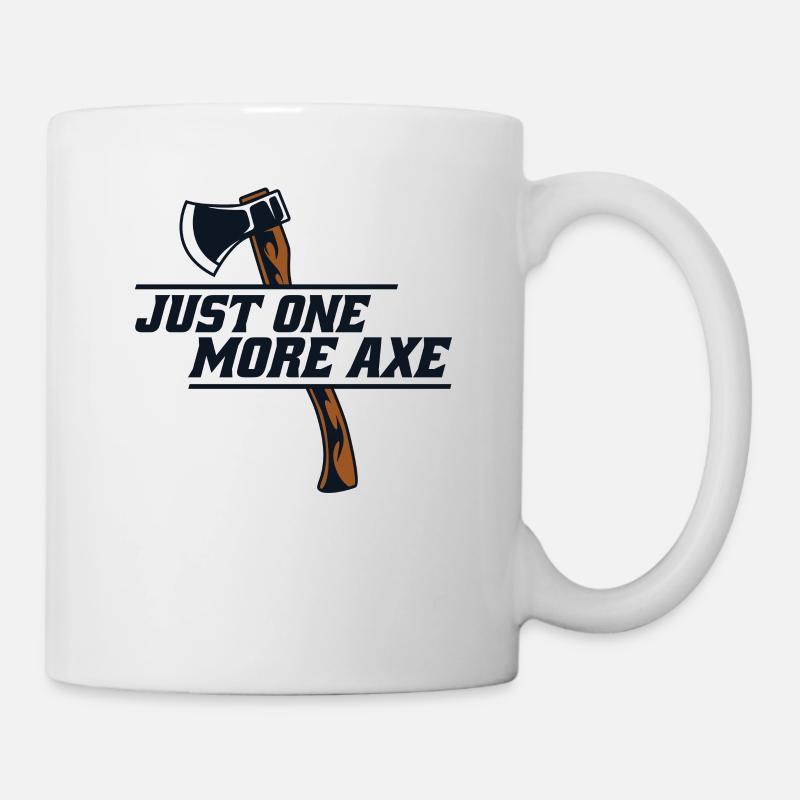 Nur noch ein Axt-Axt-Wurf-Wettbewerbsspiel - Tasse - Weiß