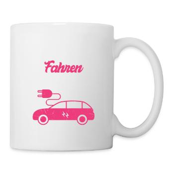 Echte Frauen Fahren Elektroauto - Tasse - Weiß - Rechts