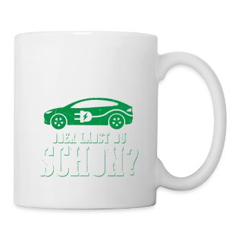 Tankst Du Noch Oder Lädst Du Schon? - Tasse - Weiß - Rechts