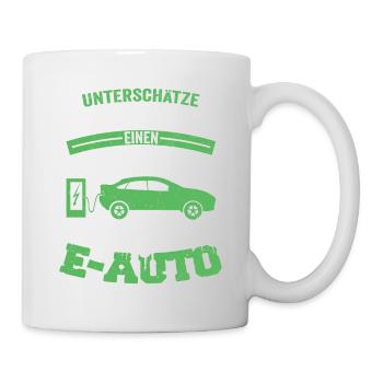 Unterschätze Niemals Einen Alten Mann Mit Einem E- - Tasse - Weiß - Rechts