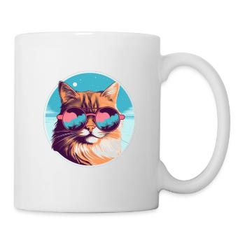 Sun-Purred Kitty Gleam - Mug - white - Right