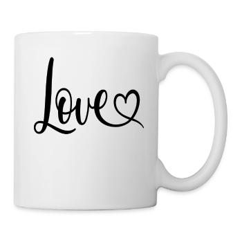 Amour - Mug blanc - blanc - Droite