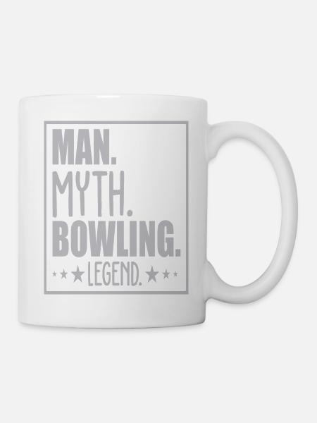 Man Myth Bowling Legend - Tasse - Weiß