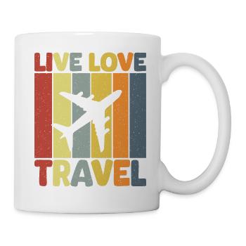 Vivre l’amour Voyage - Mug blanc - blanc - Droite