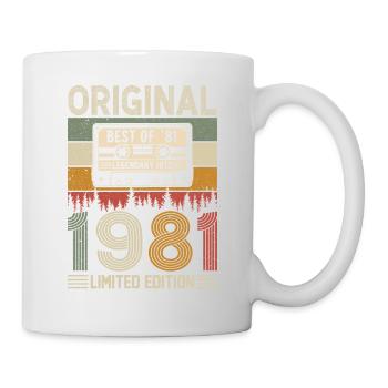 Millésime 1981 Anniversaire - Mug blanc - blanc - Droite